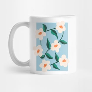 narissus white lily flower illustration Mug